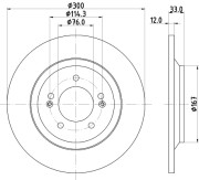 8DD 355 131-381 Brzdový kotouč PRO HELLA