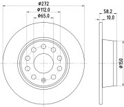 8DD 355 131-811 Brzdový kotouč PRO HELLA