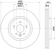 8DD 355 133-841 Brzdový kotouč PRO High Carbon HELLA