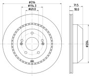 8DD 355 131-881 Brzdový kotouč PRO HELLA