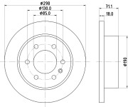 8DD 355 131-841 Brzdový kotouč PRO HELLA