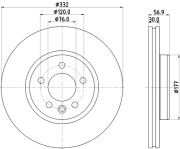 8DD 355 132-561 Brzdový kotouč PRO HC HELLA