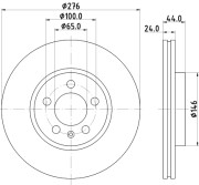 8DD 355 132-891 Brzdový kotouč PRO HELLA