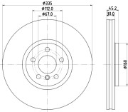 8DD 355 133-111 Brzdový kotouč PRO HC HELLA