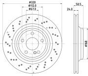 8DD 355 133-271 Brzdový kotouč PRO High Carbon HELLA