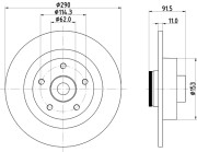 8DD 355 133-651 HELLA brzdový kotúč 8DD 355 133-651 HELLA