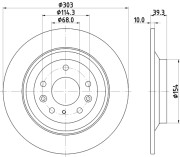 8DD 355 133-481 Brzdový kotouč PRO HELLA