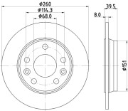 8DD 355 133-761 Brzdový kotouč PRO HELLA