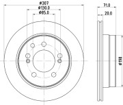 8DD 355 134-911 Brzdový kotouč PRO HELLA