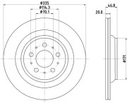 8DD 355 134-951 Brzdový kotouč PRO HELLA