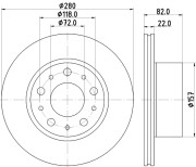 8DD 355 134-991 Brzdový kotouč PRO HELLA