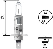 8GH 002 089-153 Žárovka HIGH WATTAGE ONLY FOR OFFROAD APPLICATION / NON ECE HELLA