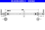83.6339-0253.3 Brzdová hadice ATE