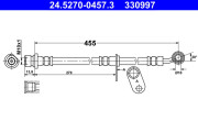 24.5270-0457.3 Brzdová hadice ATE