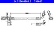 24.5296-0281.3 Brzdová hadice ATE