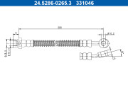24.5286-0265.3 Brzdová hadice ATE