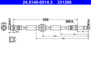 24.5140-0514.3 Brzdová hadice ATE