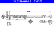 24.5286-0400.3 Brzdová hadice ATE