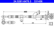 24.5281-0470.3 Brzdová hadice ATE