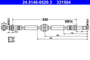 24.5140-0520.3 Brzdová hadice ATE