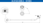 24.5143-0280.3 Brzdová hadice ATE