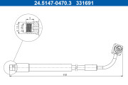 24.5147-0470.3 Brzdová hadice ATE