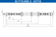 83.7715-0561.3 Brzdová hadice ATE