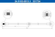 24.5103-0513.3 ATE brzdová hadica 24.5103-0513.3 ATE