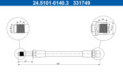 24.5101-0140.3 Brzdová hadice ATE