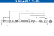 24.5113-0552.3 Brzdová hadice ATE