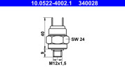 10.0522-4002.1 Tlakový spínač hydraulické brzdy ATE