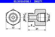 03.3510-0100.1 Adaptér brzdového vedení ATE