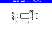 24.3518-0011.1 Odvzdusnovaci sroub/ventil ATE