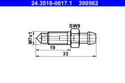 24.3518-0017.1 Odvzdušňovací šroub / ventil ATE