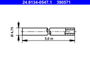 24.8134-0547.1 ATE Brzdová trubka 5m,ocel 24.8134-0547.1 ATE