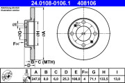 24.0108-0106.1 Brzdový kotouč ATE