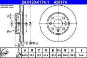 24.0120-0174.1 Brzdový kotouč ATE