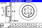 24.0120-0207.1 Brzdový kotouč ATE