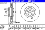 24.0129-0102.1 Brzdový kotouč ATE