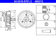 24.0216-5701.2 Brzdový buben ATE