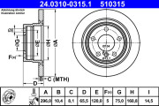 24.0310-0315.1 Brzdový kotouč PowerDisc ATE