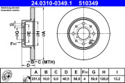 24.0310-0349.1 Brzdový kotouč PowerDisc ATE