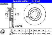 24.0318-0106.1 Brzdový kotouč PowerDisc ATE