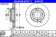 24.0318-0137.1 Brzdový kotouč PowerDisc ATE