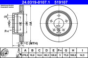 24.0319-0107.1 Brzdový kotouč PowerDisc ATE