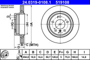 24.0319-0108.1 Brzdový kotouč PowerDisc ATE