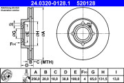 24.0320-0128.1 Brzdový kotouč PowerDisc ATE