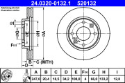 24.0320-0132.1 Brzdový kotouč PowerDisc ATE