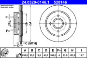 24.0320-0146.1 Brzdový kotouč PowerDisc ATE