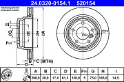 24.0320-0154.1 Brzdový kotouč PowerDisc ATE